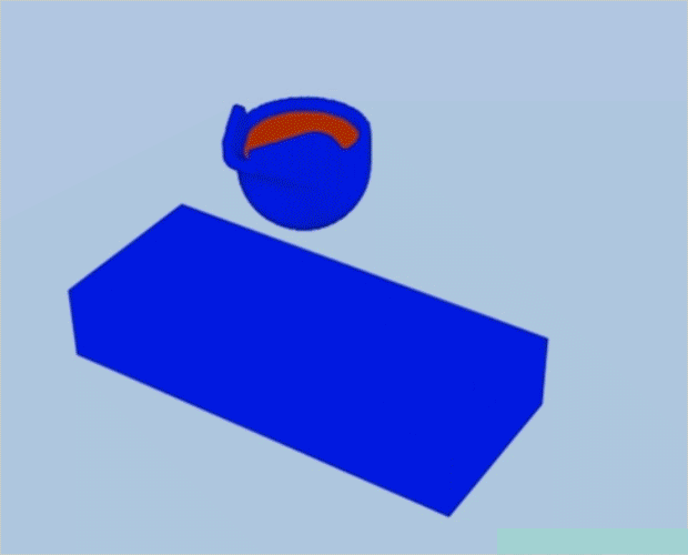 simulation of a rotating ladle in gravity casting